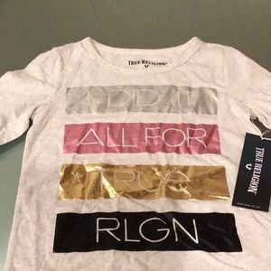 NWT Authentic True Religion Girls Shirt Size 6